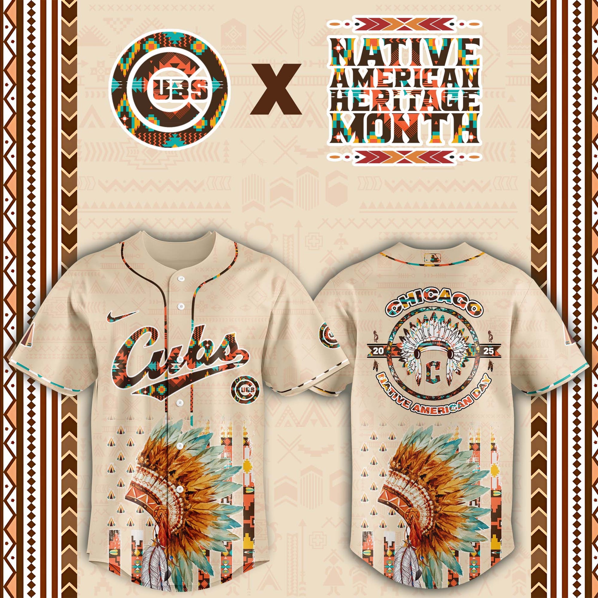 Chicago Cubs Native American Heritage Month Baseball Jersey - Saint Savoir