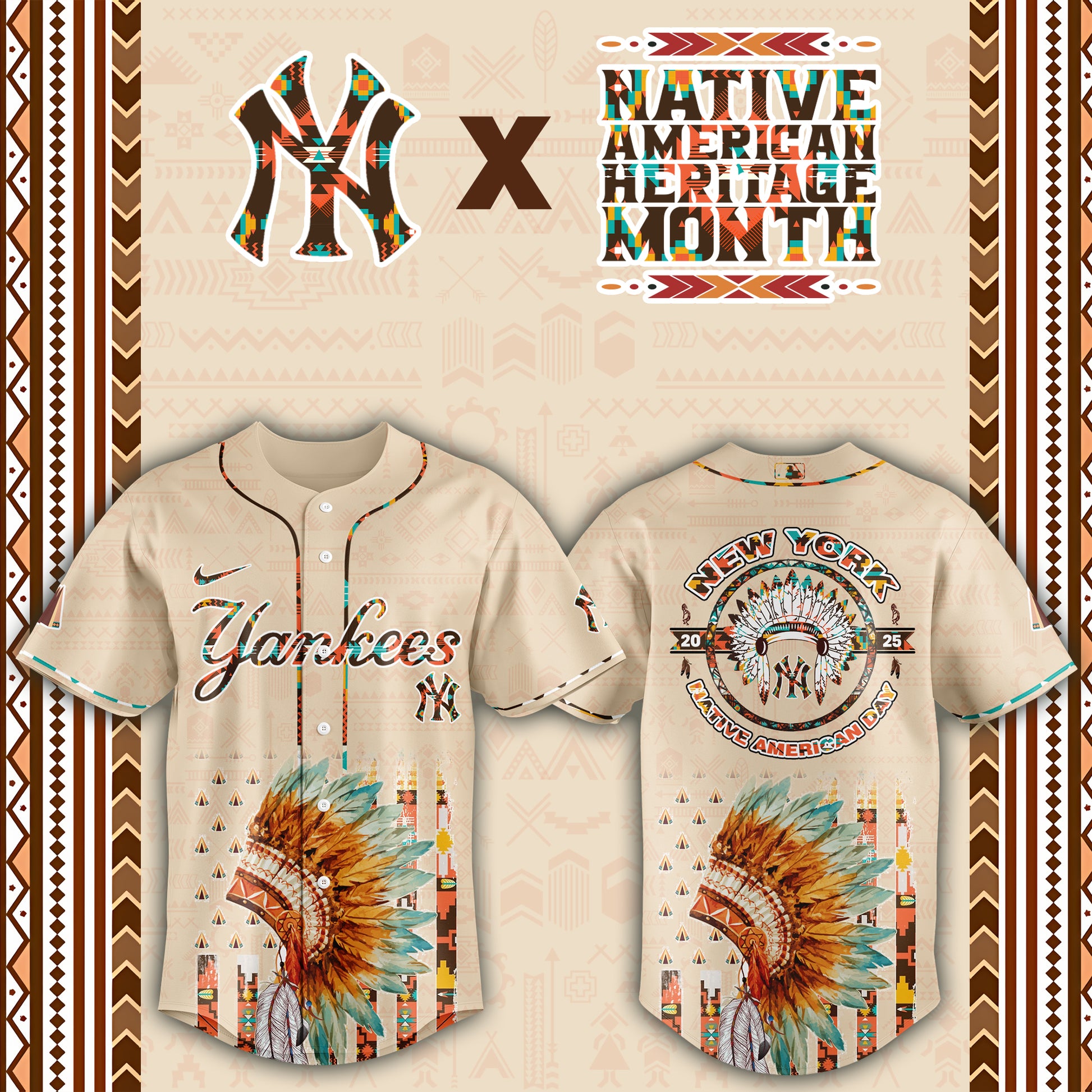 New York Yankees Native American Heritage Month Baseball Jersey - Saint Savoir