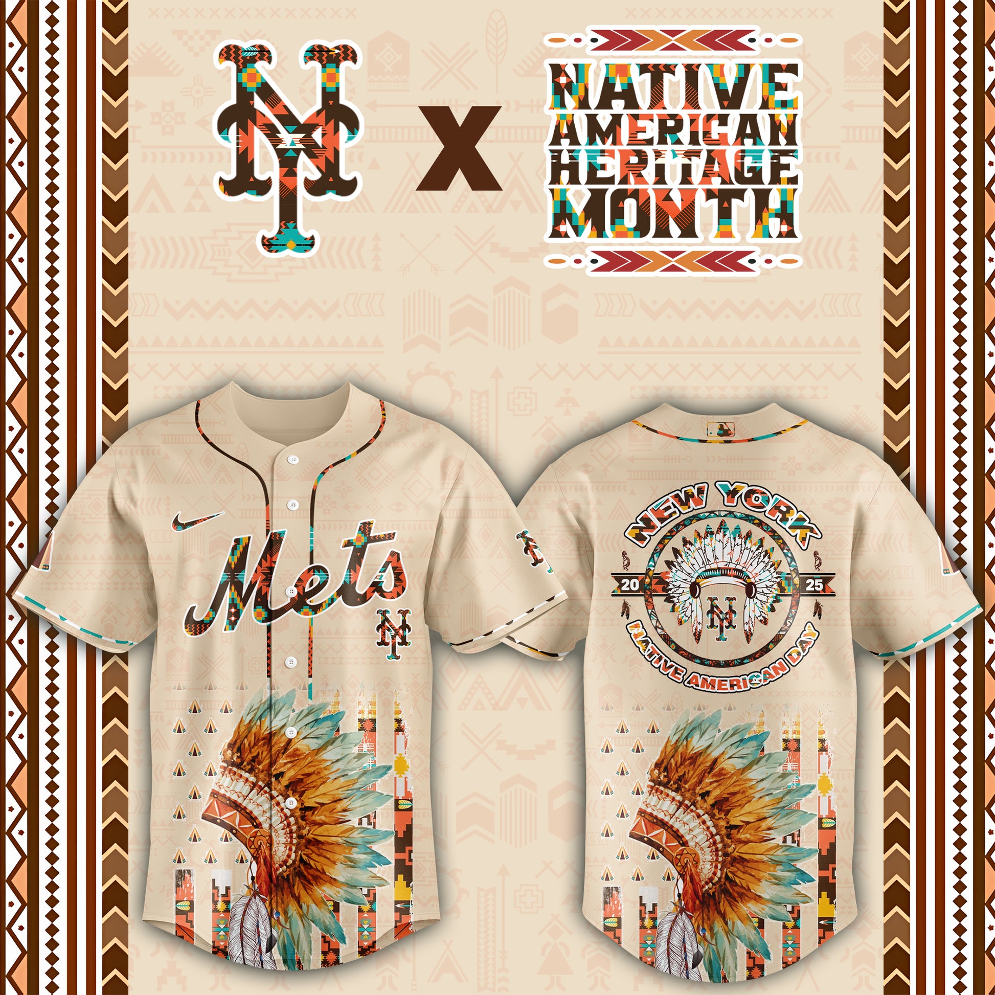 New York Mets Native American Heritage Month Baseball Jersey - Saint Savoir