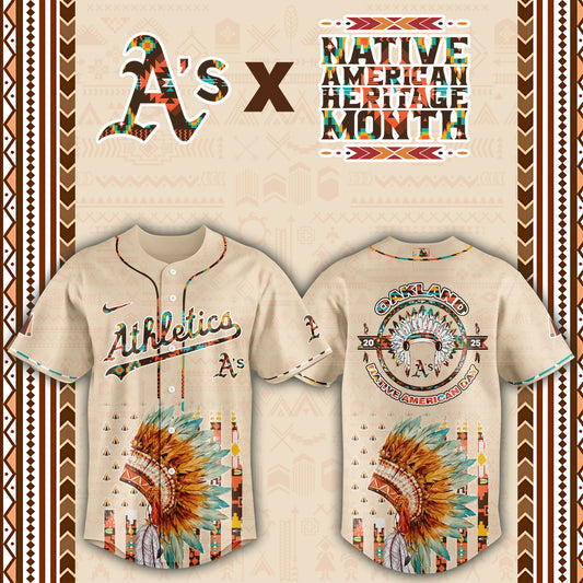 Oakland Athletics Native American Heritage Month Baseball Jersey - Saint Savoir