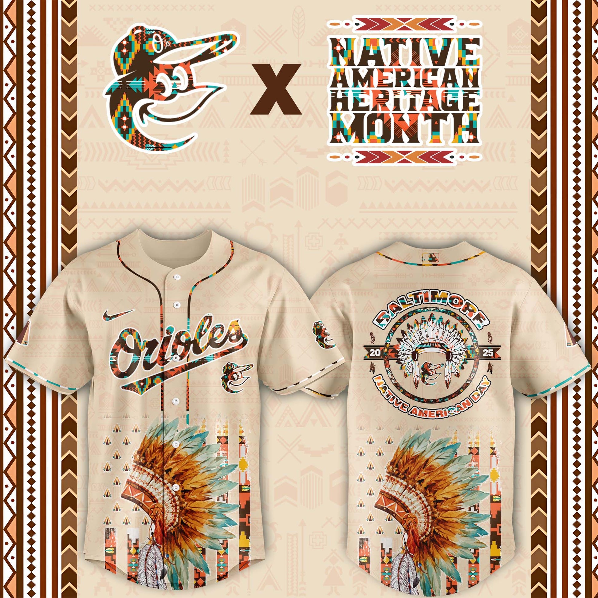 Baltimore Orioles Native American Heritage Month Baseball Jersey - Saint Savoir