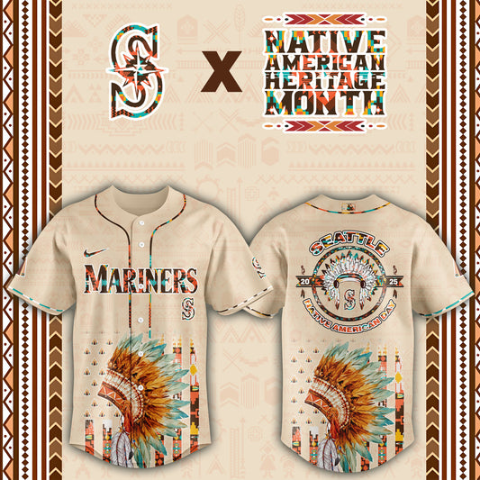 Seattle Mariners Native American Heritage Month Baseball Jersey - Saint Savoir