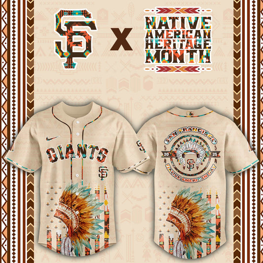 San Francisco Giants Native American Heritage Month Baseball Jersey - Saint Savoir