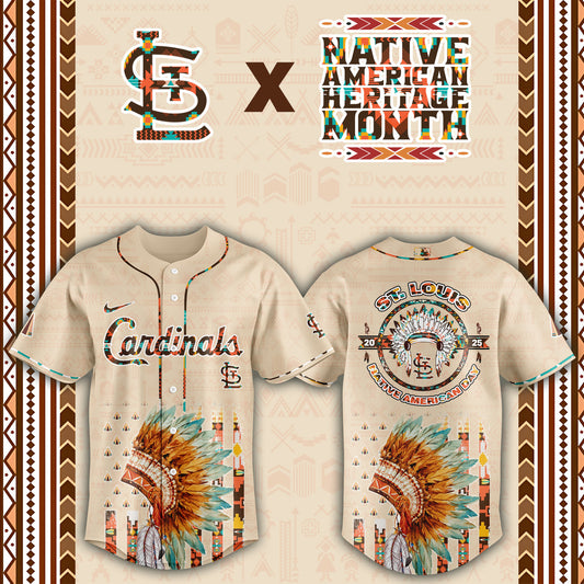 St. Louis Cardinals Native American Heritage Month Baseball Jersey - Saint Savoir
