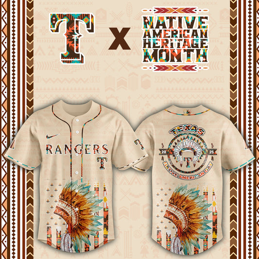 Texas Rangers Native American Heritage Month Baseball Jersey - Saint Savoir