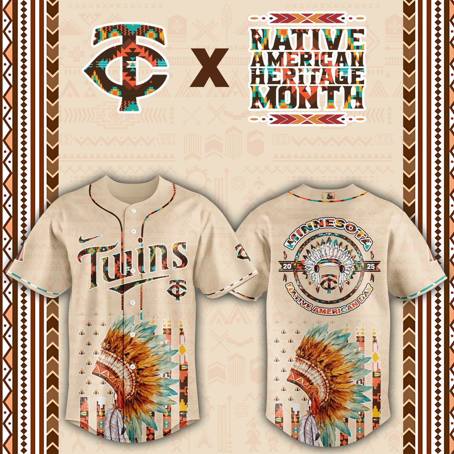 Minnesota Twins Native American Heritage Month Baseball Jersey - Saint Savoir