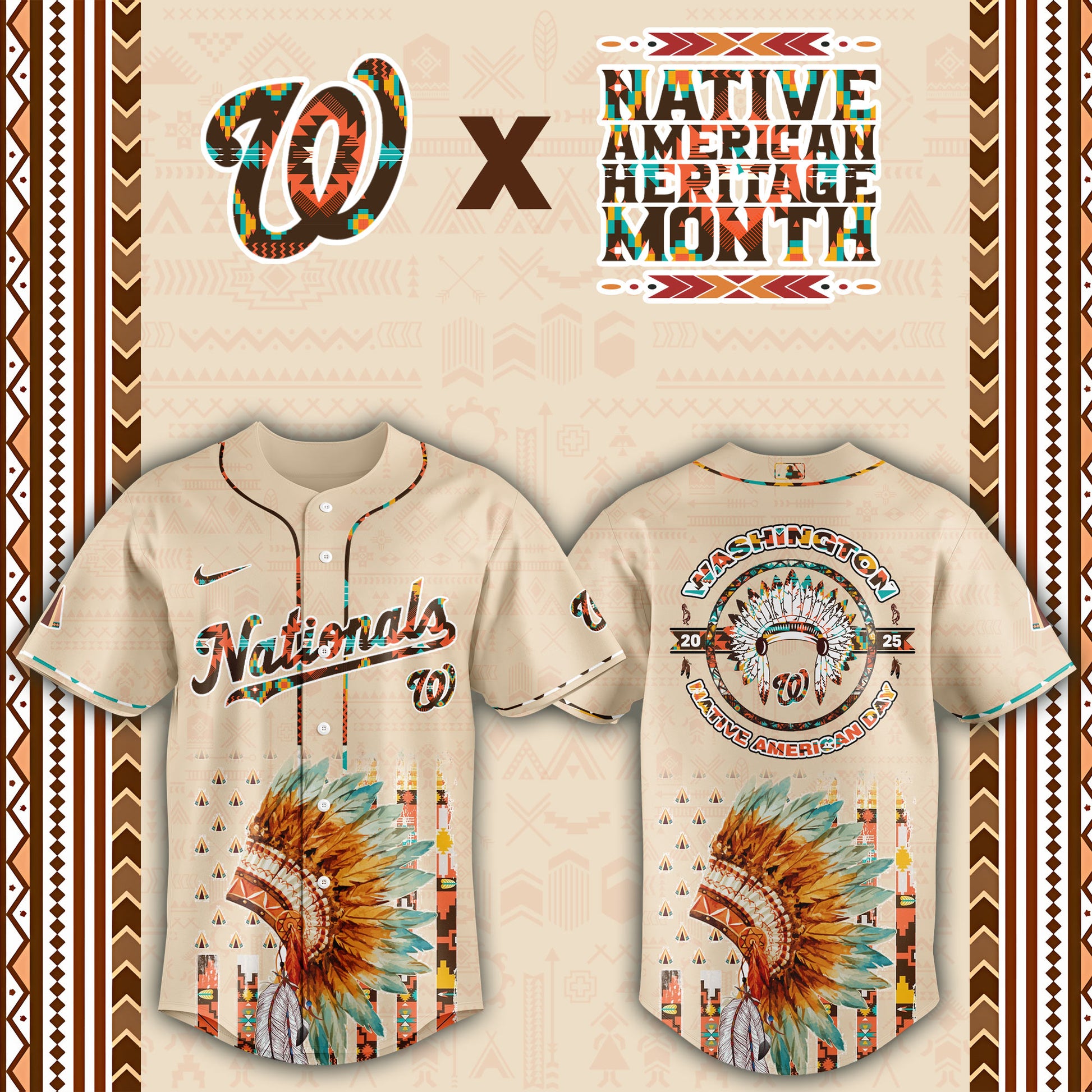 Washington Nationals Native American Heritage Month Baseball Jersey - Saint Savoir