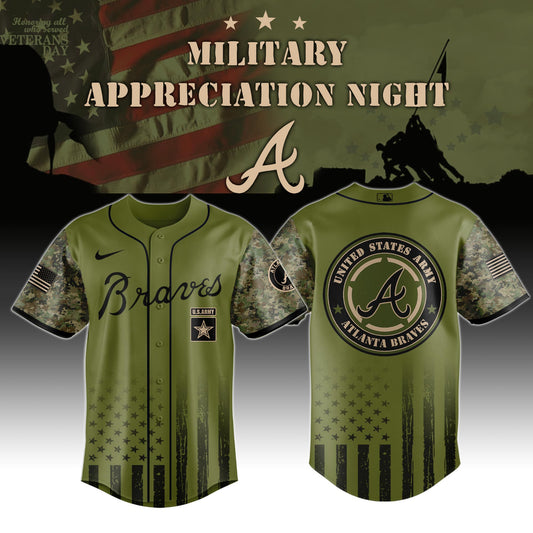 Atlanta Braves MLB x Army Military Appreciation Night Jersey Editions Limited
