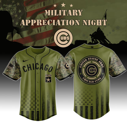 Chicago Cubs MLB x Army Military Appreciation Night Jersey Editions Limited