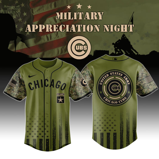 Chicago Cubs MLB x Army Military Appreciation Night Jersey Editions Limited
