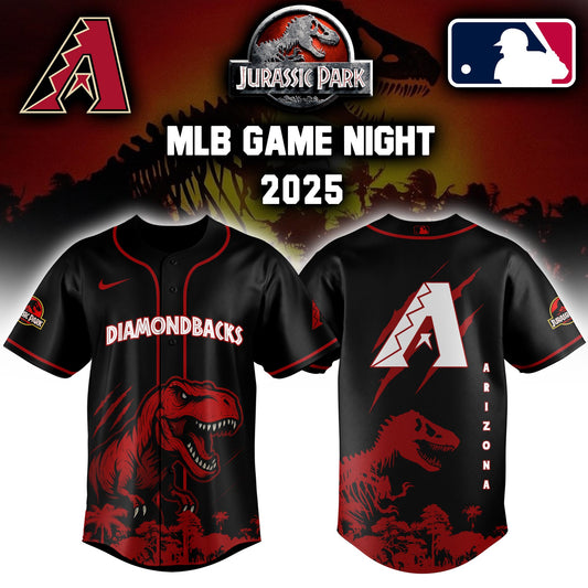Arizona Diamondbacks x  Jurassic Park  Game Night T-Rex Jersey 2025 Editons Limited