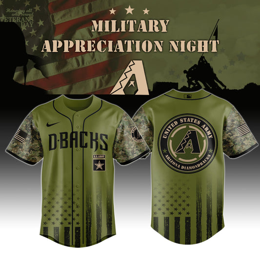 Arizona Diamondbacks MLB x Army Military Appreciation Night Jersey Editions Limited