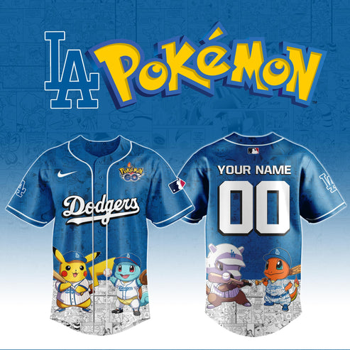 Los Angeles Dodgers x Pokémon Go Baseball Jersey Editions Limited