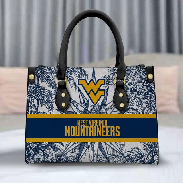 Customized West Virginia Mountaineers NCAA Leather Hand Bag - 503HL- HB010