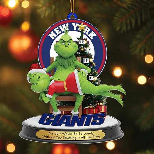 New York Giants x Grinch Christmas Acrylic Ornament