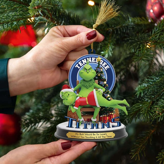 Tennessee Titans x Grinch Christmas Acrylic Ornament