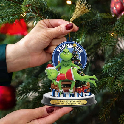 Tennessee Titans x Grinch Christmas Acrylic Ornament