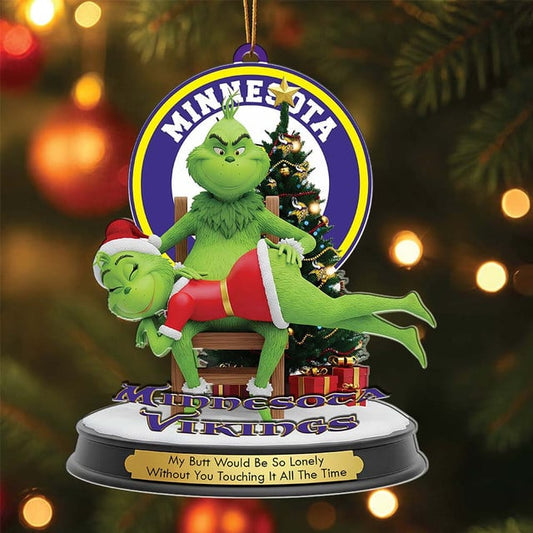 Minnesota Vikings x Grinch Christmas Acrylic Ornament