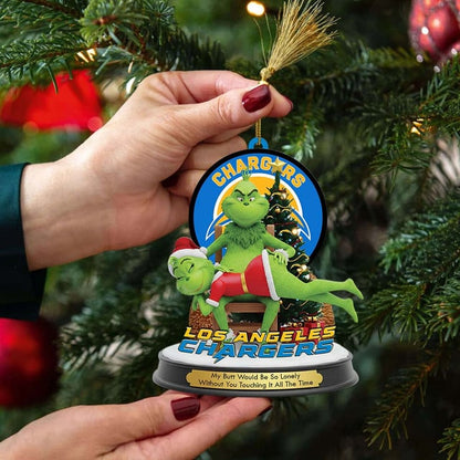 Los Angeles Chargers x Grinch Christmas Acrylic Ornament