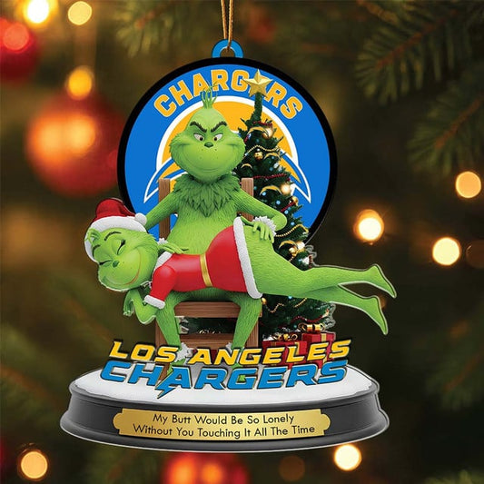 Los Angeles Chargers x Grinch Christmas Acrylic Ornament