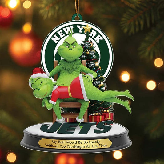 New York Jets x Grinch Christmas Acrylic Ornament
