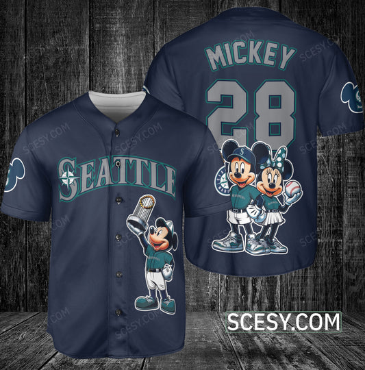 Seattle Mariners MM Baseball Jersey Navy