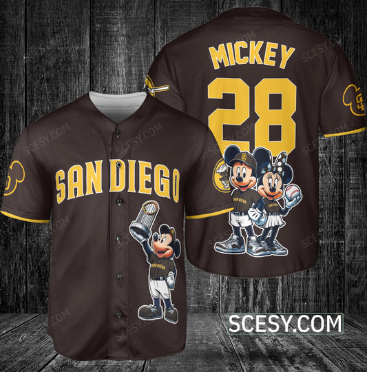 San Diego Padres MM Baseball Jersey Brown