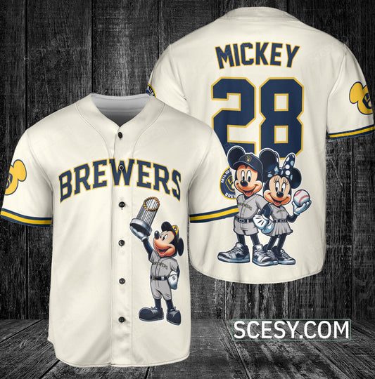 Milwaukee Brewers MM Baseball Jersey Yellow