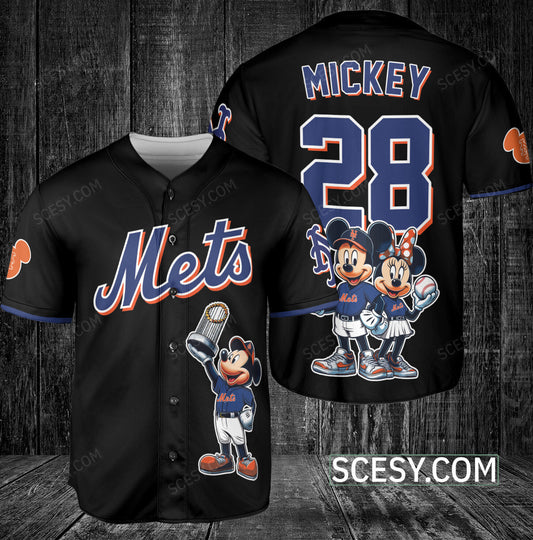 New York Mets MM Baseball Jersey Black