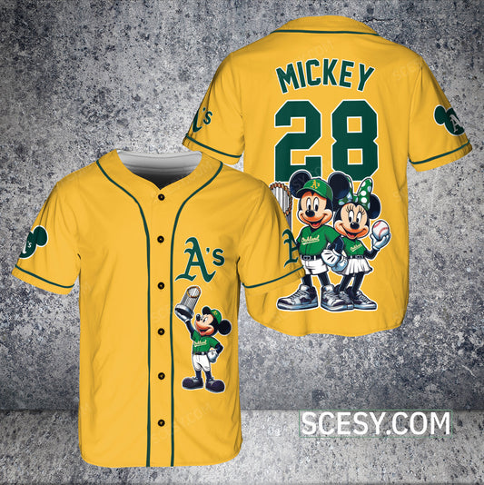 Oakland Athletics MM Baseball Jersey Yellow