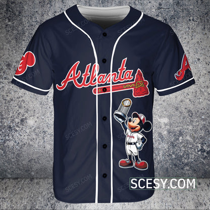 Atlanta Braves MM Baseball Jersey Navy