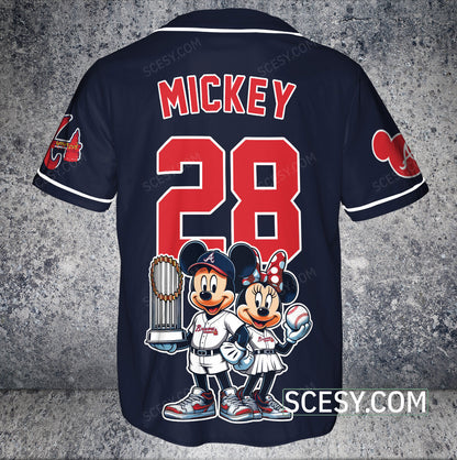 Atlanta Braves MM Baseball Jersey Navy