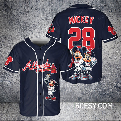 Atlanta Braves MM Baseball Jersey Navy