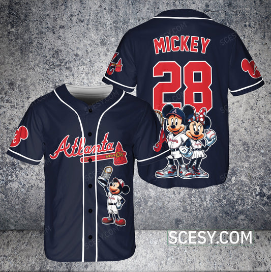 Atlanta Braves MM Baseball Jersey Navy