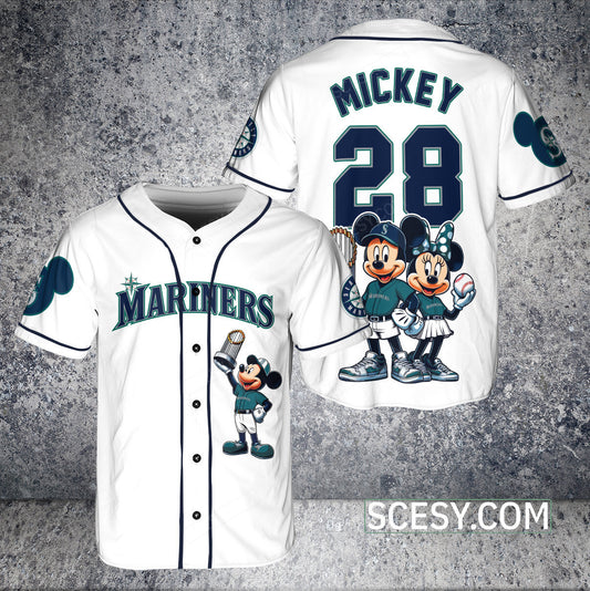 Seattle Mariners MM Baseball Jersey White