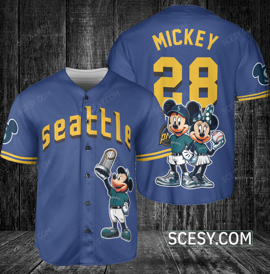 Seattle Mariners MM Baseball Jersey Blue