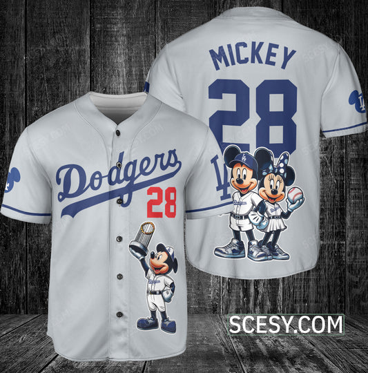 Los Angeles Dodgers MM Baseball Jersey Gray