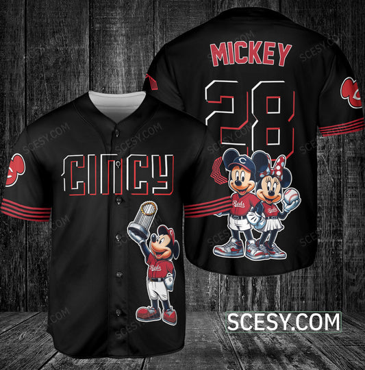 Cincinnati Reds MM Baseball Jersey Black