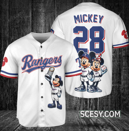 Texas Rangers MM Baseball Jersey White