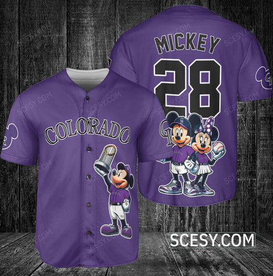 Colorado Rockies MM Baseball Jersey Dark Purple