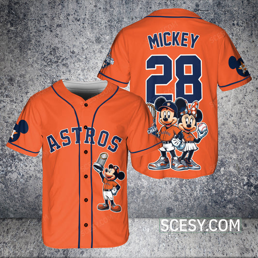 Houston Astros MM Baseball Jersey Orange
