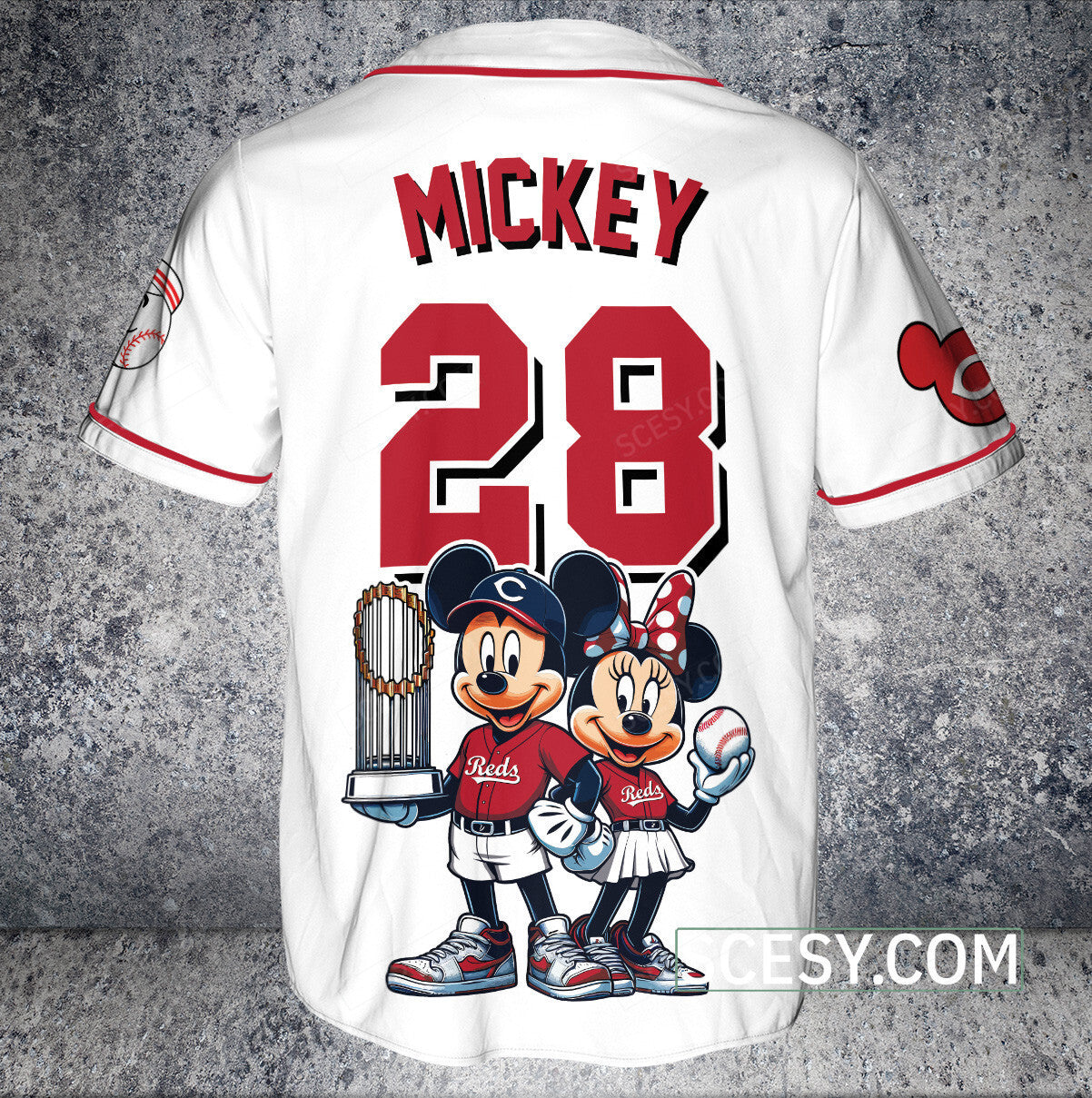 Cincinnati Reds MM Baseball Jersey White