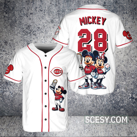 Cincinnati Reds MM Baseball Jersey White