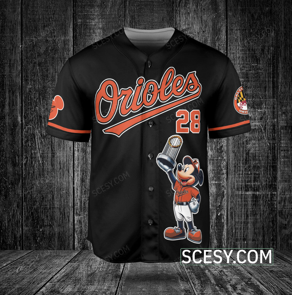 Baltimore Orioles MM Baseball Jersey Black