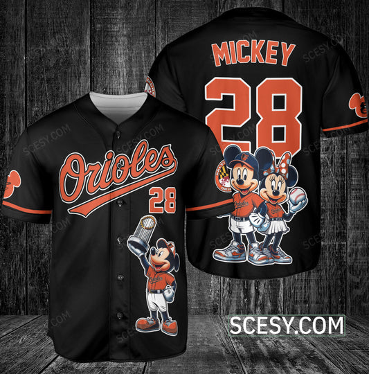 Baltimore Orioles MM Baseball Jersey Black