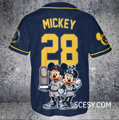 Milwaukee Brewers MM Baseball Jersey Navy