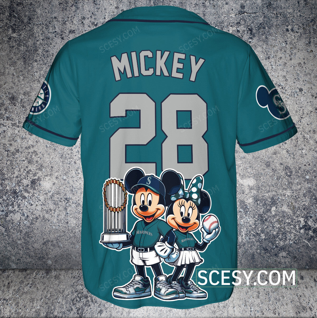 Seattle Mariners MM Baseball Jersey Midnight Green