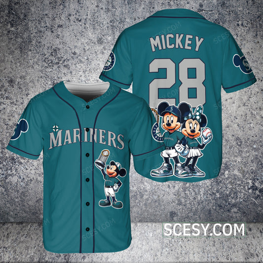 Seattle Mariners MM Baseball Jersey Midnight Green
