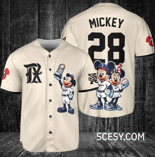 Texas Rangers MM Baseball Jersey Yellow