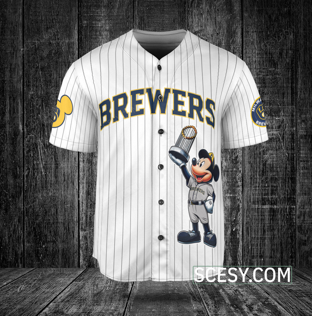 Milwaukee Brewers MM Baseball Jersey White